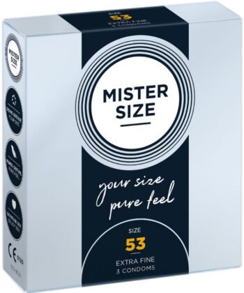 MISTER SIZE - PRESERVATIVO TAMANHO M 53 MM (3 UNIDADES)