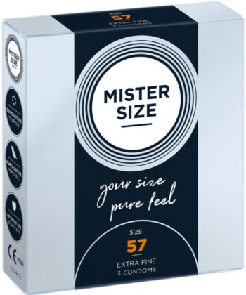 MISTER SIZE - PRESERVATIVO TAMANHO L 57 MM (3 UNIDADES)