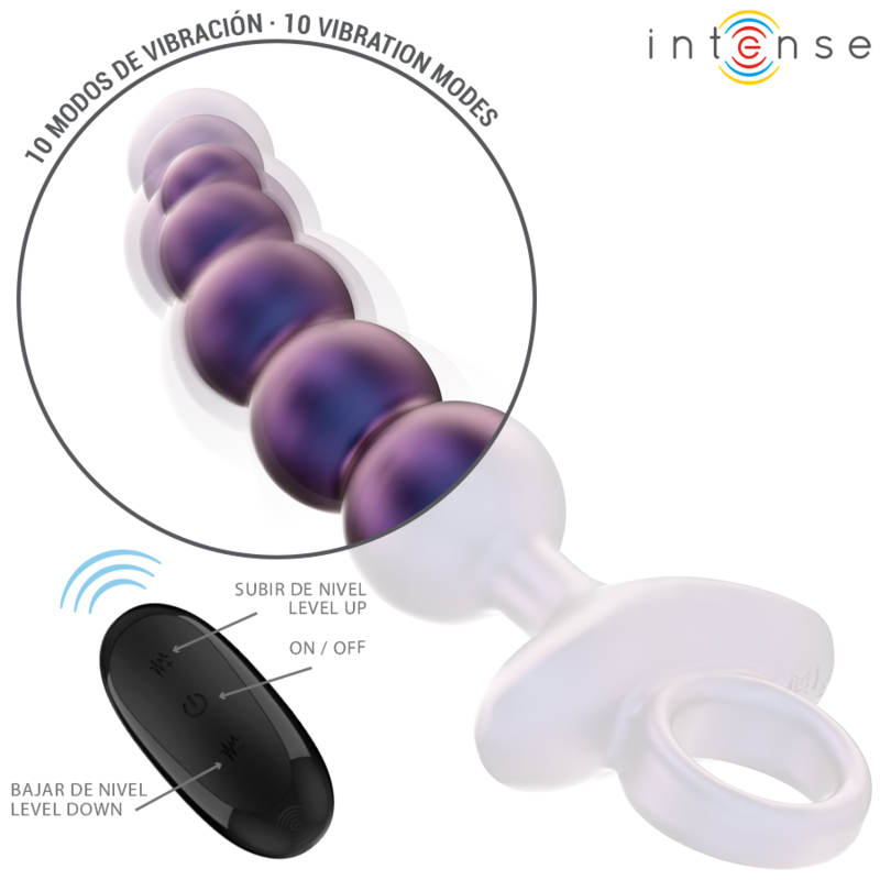 INTENSE - TITO VIBRADOR ANAL PLUG MODELO 3 CONTROLE REMOTO - Imagem 4