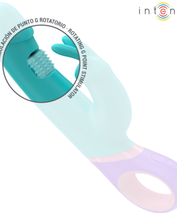 INTENSE - MONICA RABBIT VIBRADOR COM ESTIMULADOR G-SPOT ROTATIVO AZUL - Image 3