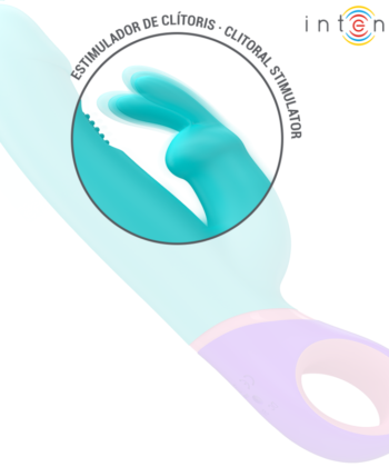 Visão alternativa de INTENSE - MONICA RABBIT VIBRADOR COM ESTIMULADOR G-SPOT ROTATIVO AZUL