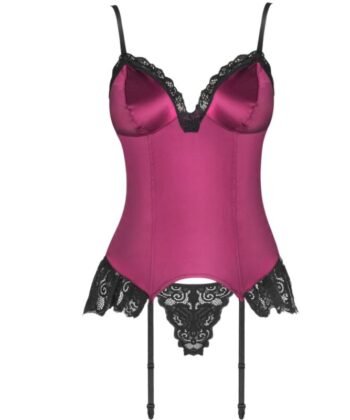 Visão alternativa de LIVCO CORSETTI FASHION - AGRAFENA CF 90436 CORSET + TANGA BORGONHA S/M