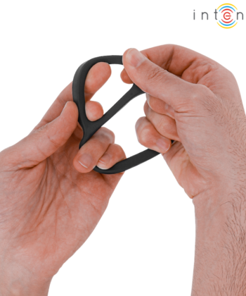 Visão alternativa de INTENSE - BOBBY DUPLO ANEL DE SILICONE PARA PÊNIS PRETO
