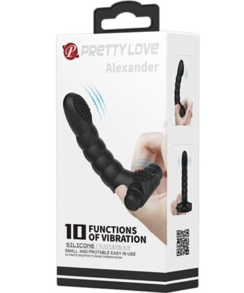 PRETTY LOVE - VIBRADOR DE DEDO ALEXANDER 10 VIBRAÇÕES PRETO - Image 2