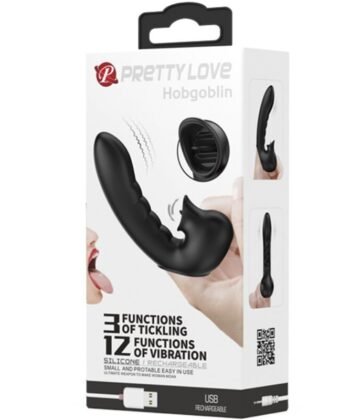 PRETTY LOVE - HOBGOBLIN VIBRATING FINGER CASE 12 VIBRAÇÕES + ESTIMULADOR DE CLITÓRIS PRETO - Image 4