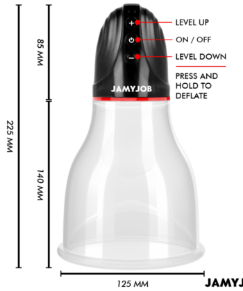 JAMYJOB - BOMBA DE TESTÍCULOS AUTOMÁTICA XPAND LITE 3 NÍVEIS DE SUCÇÃO CINZA - Image 5