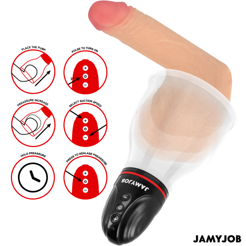 JAMYJOB - BOMBA DE TESTÍCULOS AUTOMÁTICA XPAND LITE 3 NÍVEIS DE SUCÇÃO CINZA - Image 4