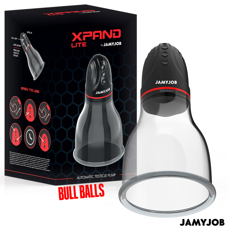 JAMYJOB - BOMBA DE TESTÍCULOS AUTOMÁTICA XPAND LITE 3 NÍVEIS DE SUCÇÃO CINZA - Image 3