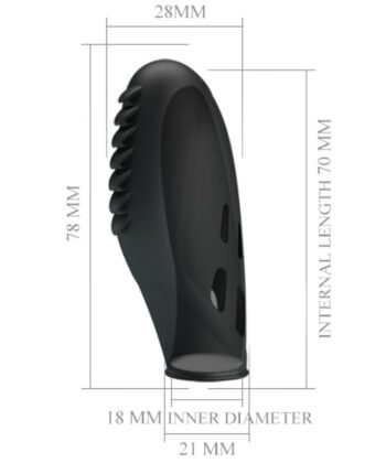 Visão alternativa de PRETTY LOVE - VIBRADOR DE DEDO DE SILICONE GILO PRETO