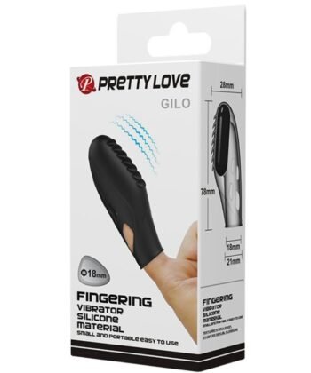PRETTY LOVE - VIBRADOR DE DEDO DE SILICONE GILO PRETO - Image 3
