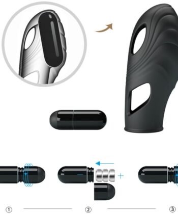 Visão alternativa de PRETTY LOVE - LICH SILICONE DEDO VIBRADOR PRETO