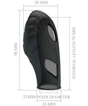 PRETTY LOVE - LICH SILICONE DEDO VIBRADOR PRETO - Image 3