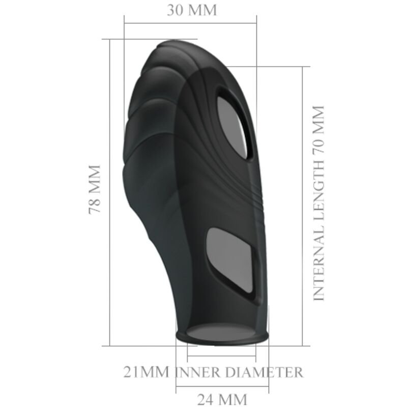 PRETTY LOVE - LICH SILICONE DEDO VIBRADOR PRETO - Image 3
