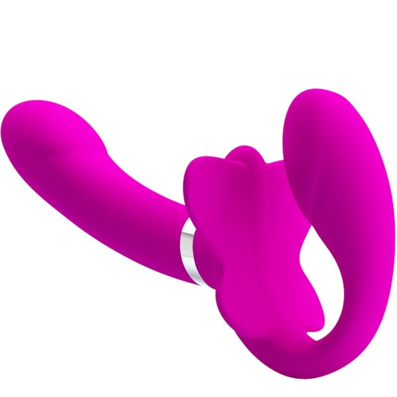 PRETTY LOVE - VIBRADOR VALERIE DOUBLE STRAP-ON 12 VIBRAÇÕES ROXO - Image 3