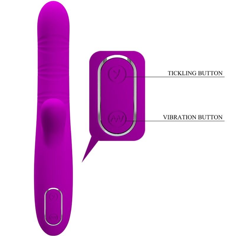 PRETTY LOVE - ANGELIQUE MULTIFUNÇÕES VIBRADOR + ESTIMULADOR DE CLITÓRIS ROXO - Imagem 2