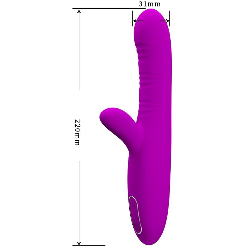 PRETTY LOVE - ANGELIQUE MULTIFUNÇÕES VIBRADOR + ESTIMULADOR DE CLITÓRIS ROXO - Imagem 3