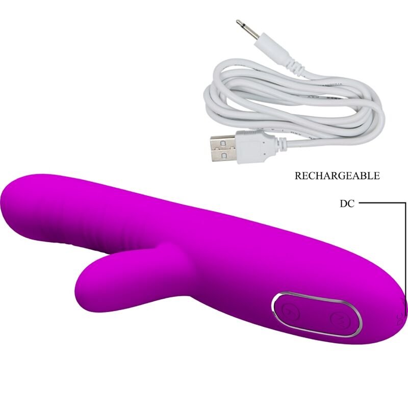 PRETTY LOVE - ANGELIQUE MULTIFUNÇÕES VIBRADOR + ESTIMULADOR DE CLITÓRIS ROXO - Imagem 4