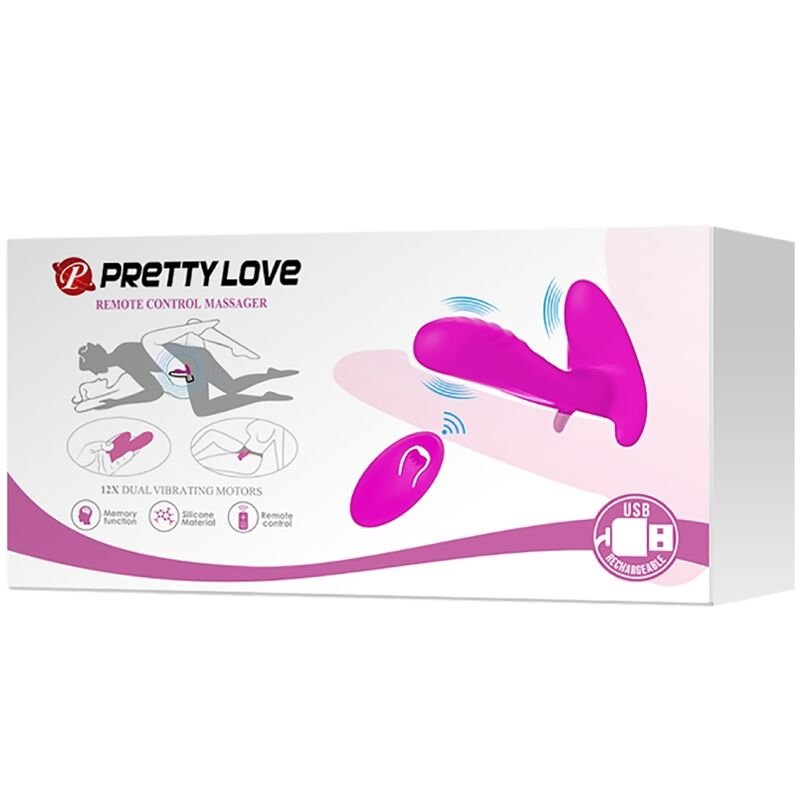 PRETTY LOVE - MASSAGEADOR E VIBRADOR 12 VIBRAÇÕES CONTROLE REMOTO ROXO - Image 3