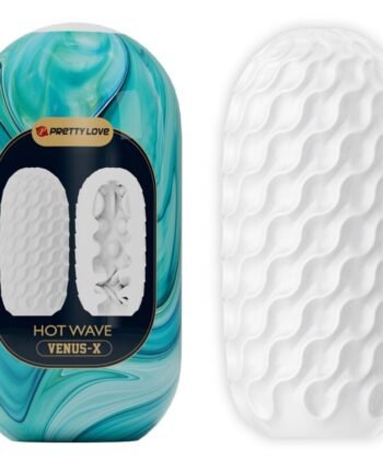 PRETTY LOVE - MASTURBADOR MASCULINO HOT WAVE SILICONE BRANCO