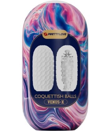 PRETTY LOVE - MASTURBADOR MASCULINO DE SILICONE COQUETTISH BALLS BRANCO - Image 4