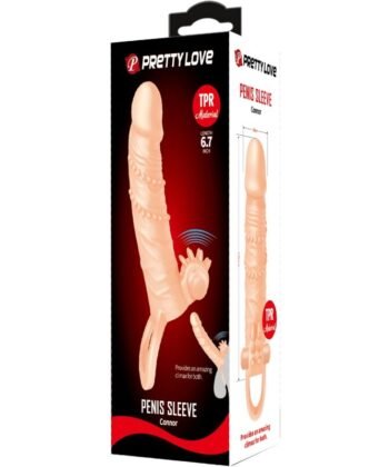 PRETTY LOVE - MANGA DE PÉNIS CONNOR + ESTIMULADOR DE CLITÓRIS CARNE - Image 4