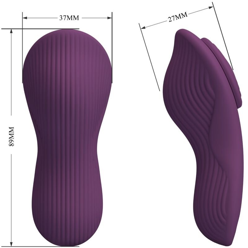 PRETTY LOVE - MANE LAY ON MASSAGEADOR DE CLITÓRIS 10 VIBRAÇÕES CONTROLE REMOTO ROXO - Imagem 2