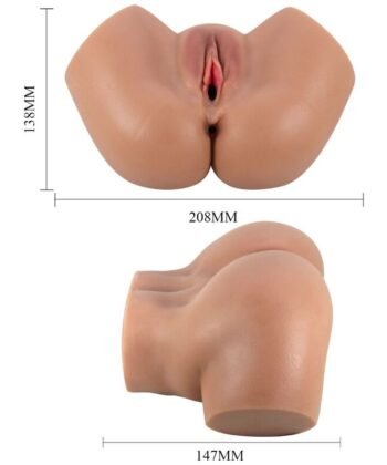 CRAZY BULL - VIBRADOR HAILEY BUTT COM CONTROLE REMOTO REALISTA DE VAGINA E ÂNUS - Imagem 5