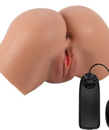 CRAZY BULL - VIBRADOR HAILEY BUTT COM CONTROLE REMOTO REALISTA DE VAGINA E ÂNUS