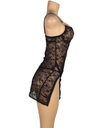 Visão alternativa de SUBBLIME - 954185 BABYDOLL DE RENDA COM ALÇAS AJUSTÁVEIS PRETO S/M