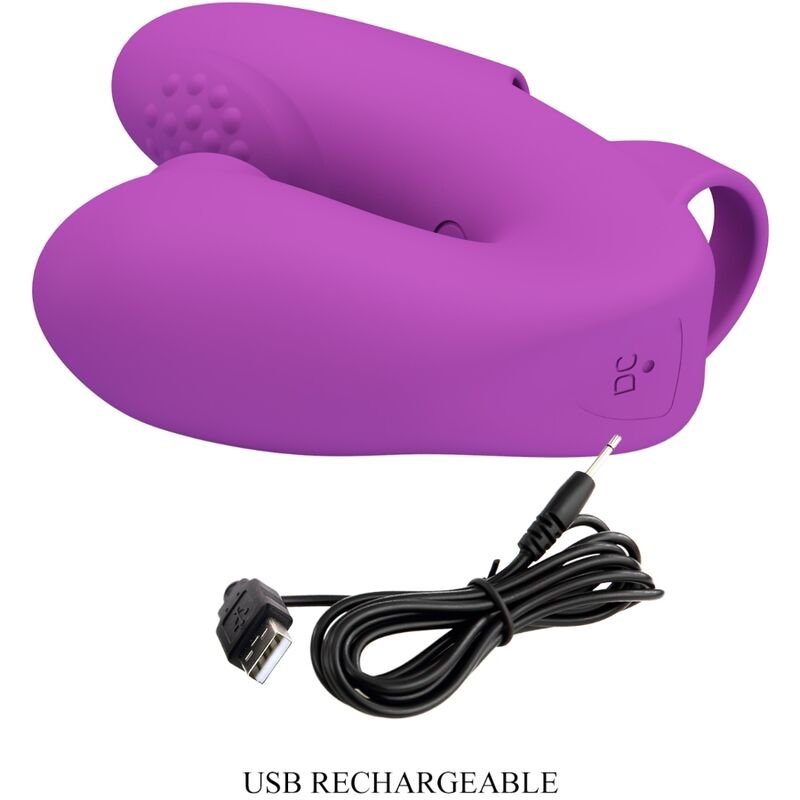 PRETTY LOVE - VIBRADOR DE DEDO ATHENA COM ESTIMULADOR DE CLITÓRIS ROXO - Image 2