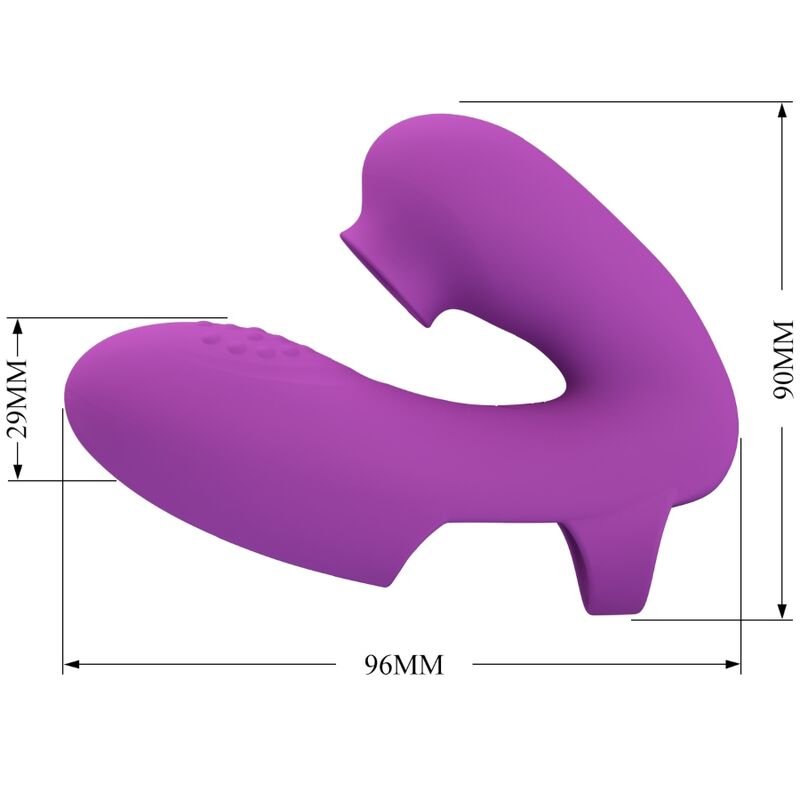 PRETTY LOVE - VIBRADOR DE DEDO ATHENA COM ESTIMULADOR DE CLITÓRIS ROXO - Image 3