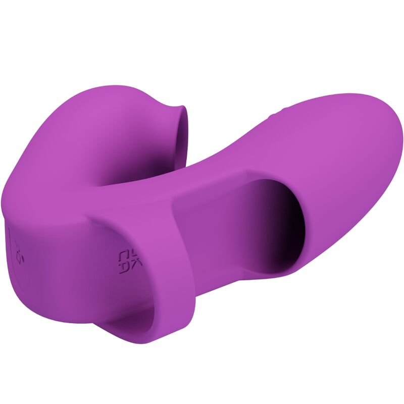 PRETTY LOVE - VIBRADOR DE DEDO ATHENA COM ESTIMULADOR DE CLITÓRIS ROXO - Image 4