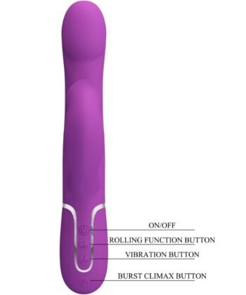 Visão alternativa de PRETTY LOVE - VIBRADOR E ESTIMULADOR MULTIFUNCIONAL 4 EM 1 ROXO
