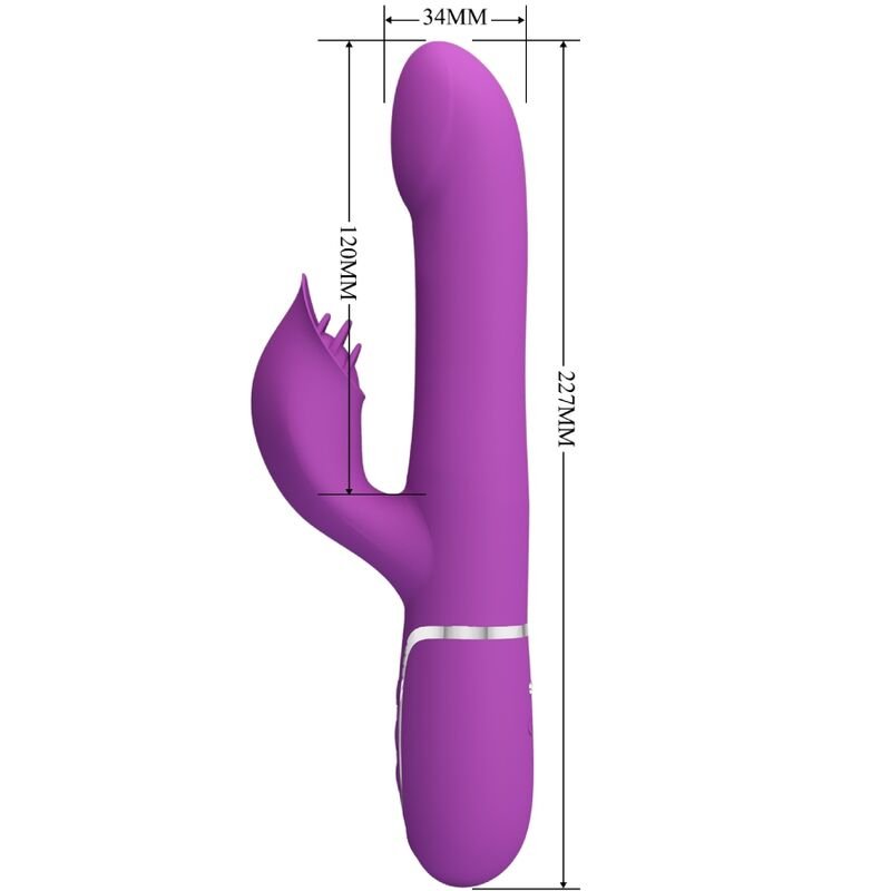 PRETTY LOVE - VIBRADOR E ESTIMULADOR MULTIFUNCIONAL 4 EM 1 ROXO - Imagem 3