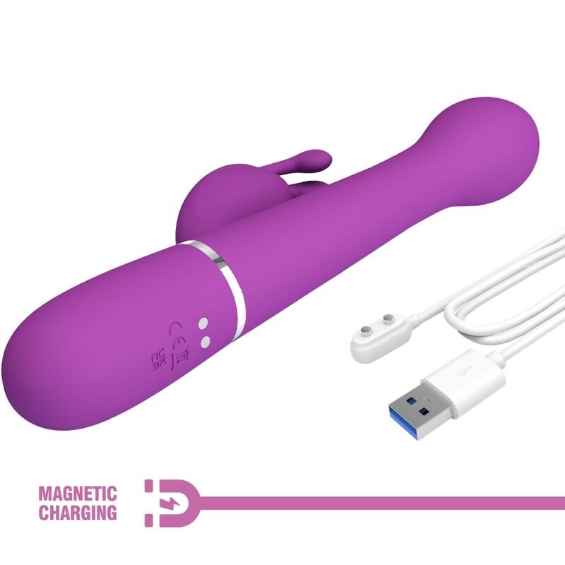 PRETTY LOVE - DEJON 3 EM 1 MULTIFUNCIONAL RABBIT VIBRADOR ROXO - Imagem 5