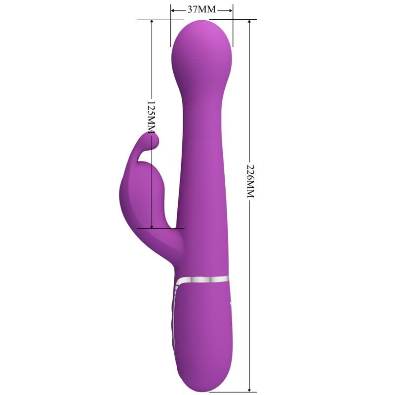PRETTY LOVE - DEJON 3 EM 1 MULTIFUNCIONAL RABBIT VIBRADOR ROXO - Imagem 4