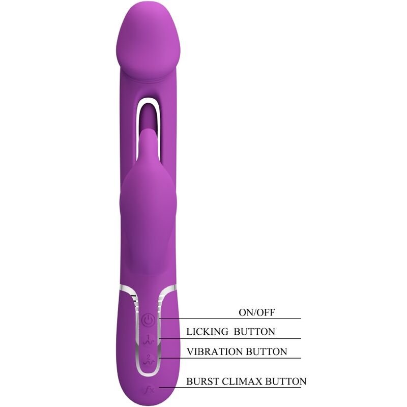 PRETTY LOVE - KAMPAS 3 EM 1 MULTIFUNCIONAL COELHO VIBRADOR ROXO - Imagem 3