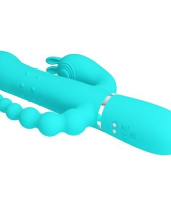 Visão alternativa de PRETTY LOVE - CAMMY 4 EM 1 MULTIFUNCIONAL TRIPPLE RABBIT VIBRADOR AZUL