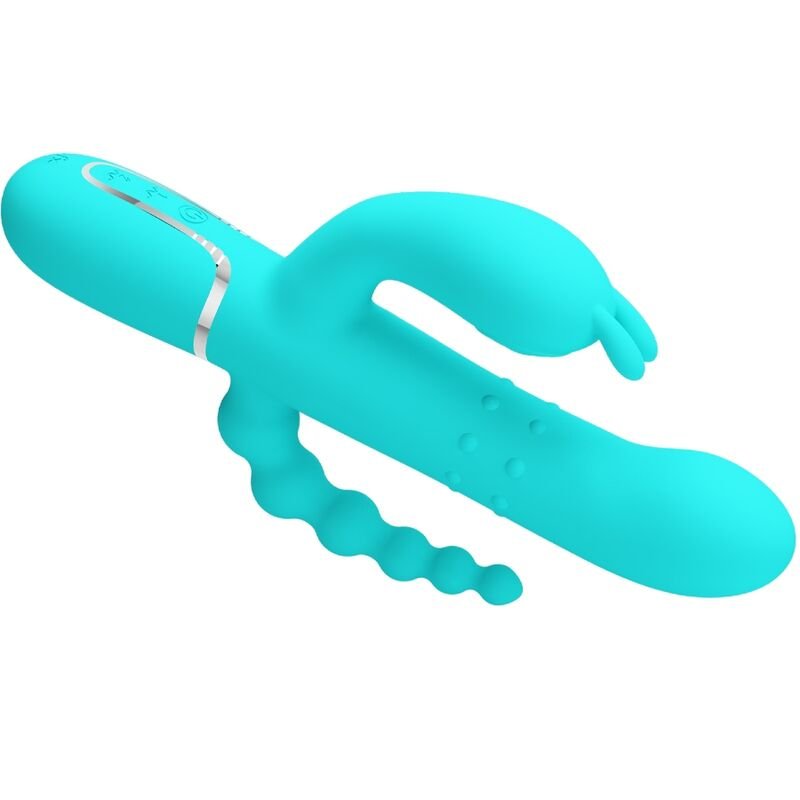 PRETTY LOVE - CAMMY 4 EM 1 MULTIFUNCIONAL TRIPPLE RABBIT VIBRADOR AZUL - Imagem 3
