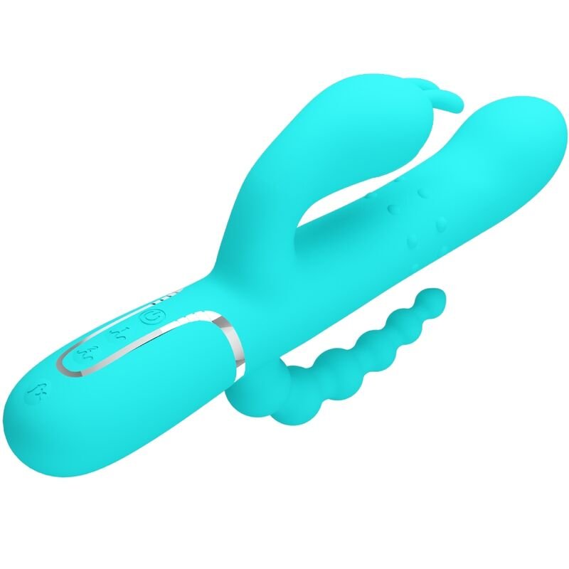 PRETTY LOVE - CAMMY 4 EM 1 MULTIFUNCIONAL TRIPPLE RABBIT VIBRADOR AZUL - Imagem 4