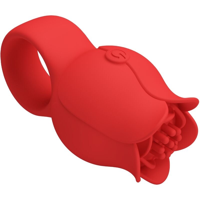 PRETTY LOVE - VIBRADOR DE DEDO EM FORMA DE JAE ROSE 10 VIBRAÇÕES VERMELHO - Imagem 4