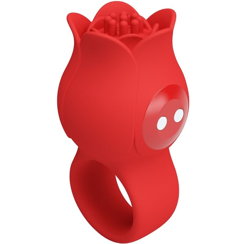 PRETTY LOVE - VIBRADOR DE DEDO EM FORMA DE JAE ROSE 10 VIBRAÇÕES VERMELHO - Imagem 2
