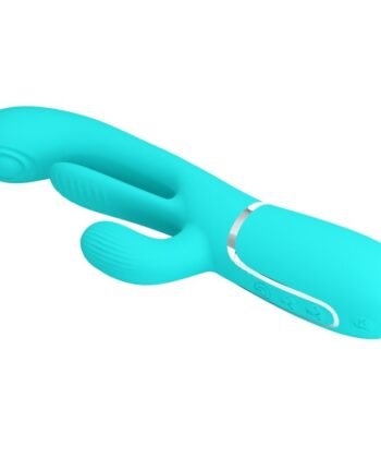 Visão alternativa de PRETTY LOVE - SHANIA TRIPLE RABBIT MULTIFUNCIONAL VIBRADOR 3 EM 1 AZUL