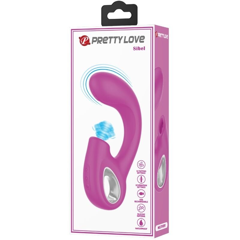 PRETTY LOVE - SIBEL SIBEL VIBRADOR PONTO G + ESTIMULADOR DE CLITÓRIS 10 VIBRAÇÕES ROXO - Imagem 3