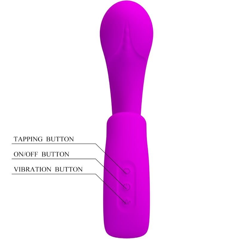 PRETTY LOVE - SIBEL SIBEL VIBRADOR PONTO G + ESTIMULADOR DE CLITÓRIS 10 VIBRAÇÕES ROXO - Imagem 4