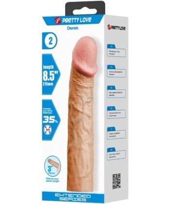 Visão alternativa de PRETTY LOVE - MANGA DE PÊNIS DEREK COM EXTENSÃO DE 7,6 CM DE CARNE