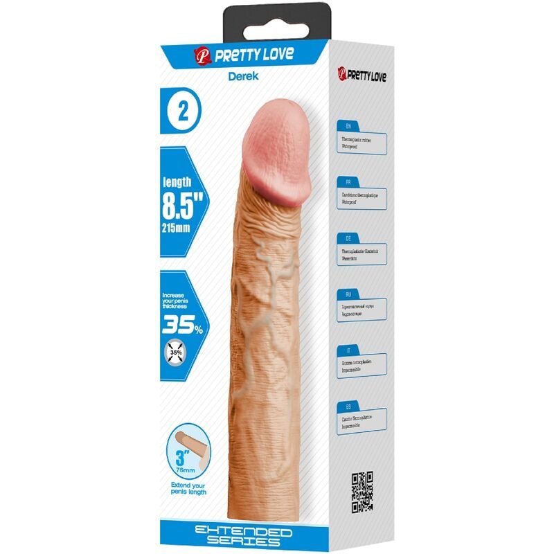PRETTY LOVE - MANGA DE PÊNIS DEREK COM EXTENSÃO DE 7,6 CM DE CARNE - Imagem 2
