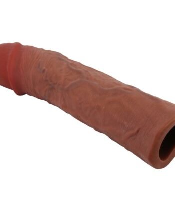 Visão alternativa de PRETTY LOVE - MANGA DE PÊNIS DEREK COM EXTENSÃO DE 7,6 CM MULATO