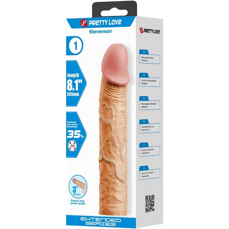 PRETTY LOVE - MANGA PARA PÊNIS STEVENSON COM EXTENSÃO DE 7,6 CM DE CARNE - Imagem 5