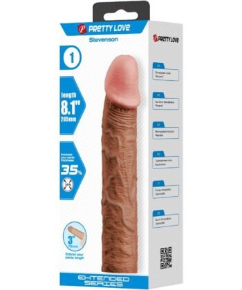 PRETTY LOVE - MANGA PENIANA STEVENSON COM EXTENSÃO DE 7,6 CM MULATO - Image 4